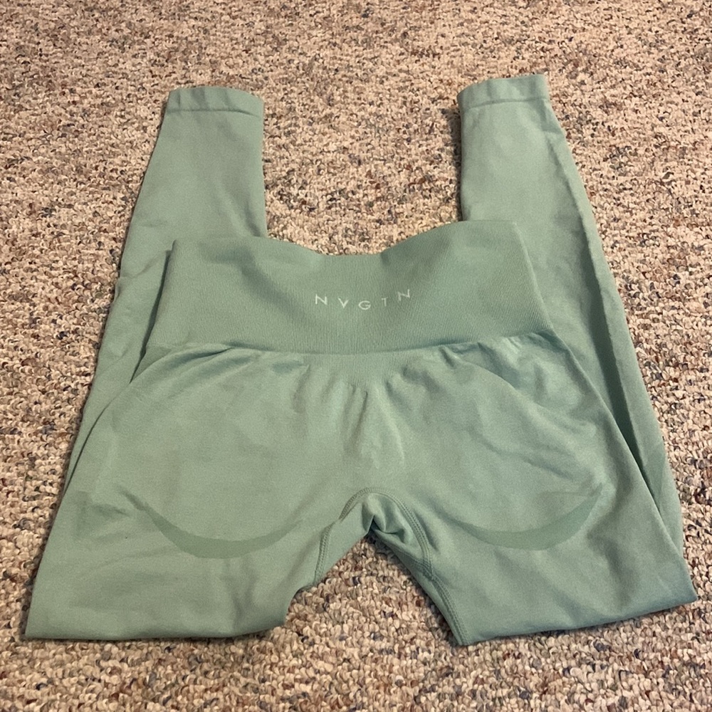 nvgtn sage green contour leggings